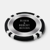 Poker-Chips für Hochzeiten in Schwarz und Silber Pokerchips (Einzeln)