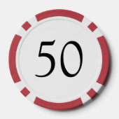 Poker-Chips für Ihre Anzahl und Farben anpassen Pokerchips (Rückseite)