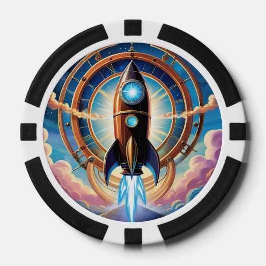 Poker-Chips für Raketenschiffe Pokerchips (Vorderseite)
