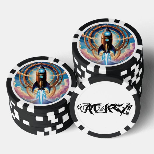 Poker-Chips für Raketenschiffe Pokerchips (Stapel)