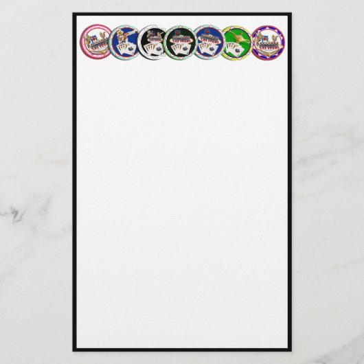 Poker Chips Galore Briefpapier (Vorderseite)