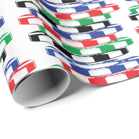 Poker-Chips Geschenkpapier (Rolleneckpunkt)