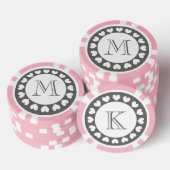 Poker-Chips, grau und rosa | Benutzerdefinierte To Pokerchips (Stapel)