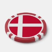 Poker-Chips mit dänischer Flagge Pokerchips (Einzeln)