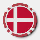 Poker-Chips mit dänischer Flagge Pokerchips (Rückseite)
