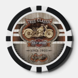 Poker-Chips mit dem Emblem "True Classic Motorräde Pokerchips