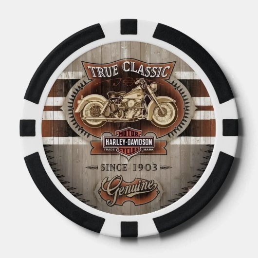 Poker-Chips mit dem Emblem "True Classic Motorräde Pokerchips (Vorderseite)