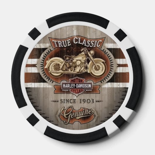 Poker-Chips mit dem Emblem "True Classic Motorräde Pokerchips (Rückseite)