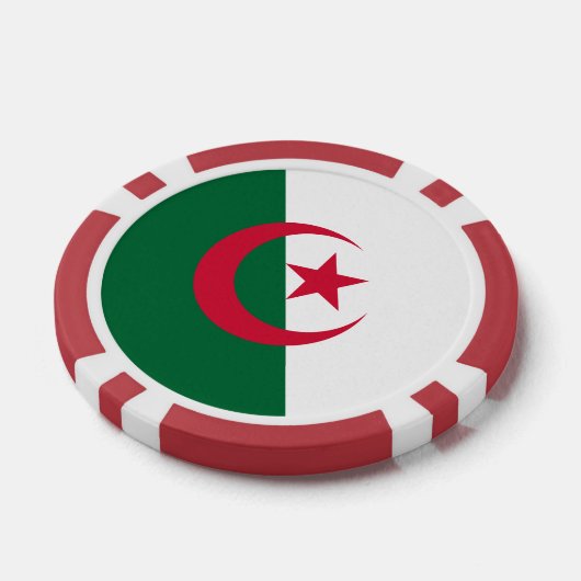 Poker Chips mit der Flagge Algeriens (Einzeln)