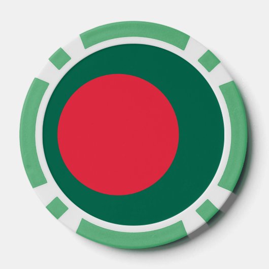 Poker-Chips mit der Flagge Bangladeschs Pokerchips (Rückseite)