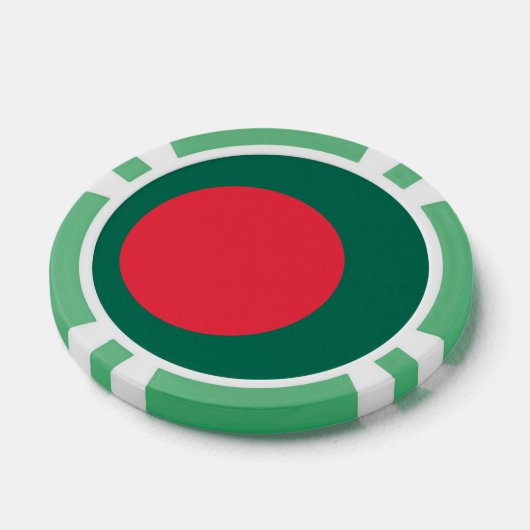 Poker-Chips mit der Flagge Bangladeschs Pokerchips (Einzeln)
