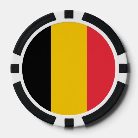 Poker-Chips mit der Flagge Belgiens Pokerchips (Vorderseite)