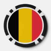 Poker-Chips mit der Flagge Belgiens Pokerchips (Rückseite)