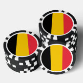 Poker-Chips mit der Flagge Belgiens Pokerchips (Stapel)