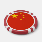 Poker-Chips mit der Flagge der China Pokerchips (Einzeln)