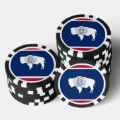 Poker-Chips mit der Flagge des Wyoming Pokerchips (Stapel)