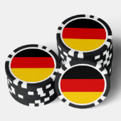 Poker-Chips mit der Flagge Deutschlands Pokerchips (Stapel)