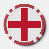 Poker-Chips mit der Flagge Englands, Vereinigtes K Pokerchips (Rückseite)