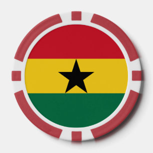 Poker-Chips mit der Flagge Ghanas Pokerchips