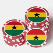 Poker-Chips mit der Flagge Ghanas Pokerchips (Stapel)