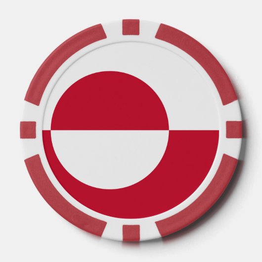 Poker-Chips mit der Flagge Grönlands Pokerchips (Vorderseite)