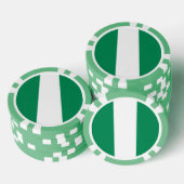 Poker-Chips mit der Flagge Nigerias Pokerchips (Stapel)