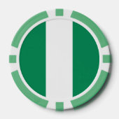 Poker-Chips mit der Flagge Nigerias Pokerchips (Vorderseite)