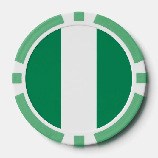 Poker-Chips mit der Flagge Nigerias Pokerchips (Vorderseite)