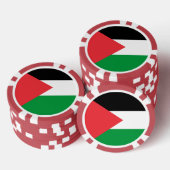 Poker-Chips mit der Flagge Palästinas Pokerchips (Stapel)