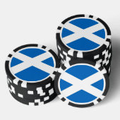 Poker-Chips mit der Flagge Schottlands, Vereinigte Pokerchips (Stapel)