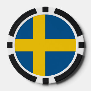 Poker-Chips mit der Flagge Schwedens Pokerchips