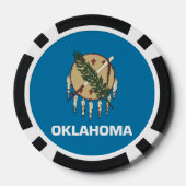 Poker-Chips mit der Flagge von Oklahoma Pokerchips (Rückseite)