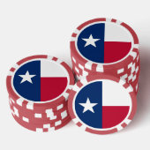 Poker-Chips mit der Flagge von Texas Pokerchips (Stapel)