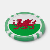 Poker-Chips mit der Flagge von Wales, Vereinigtes  Pokerchips (Einzeln)