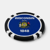 Poker-Chips mit der Flagge von Wisconsin Pokerchips (Einzeln)