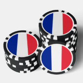 Poker Chips mit der französischen Flagge (Stapel)