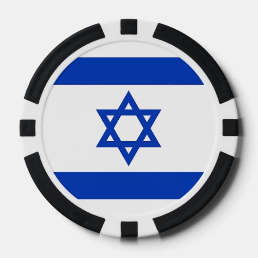 Poker-Chips mit der israelischen Flagge Pokerchips (Vorderseite)