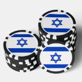 Poker-Chips mit der israelischen Flagge Pokerchips (Stapel)