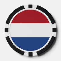 Poker-Chips mit der niederländischen Flagge