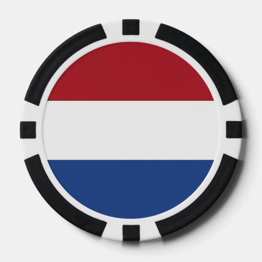 Poker-Chips mit der niederländischen Flagge Pokerchips (Vorderseite)