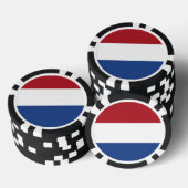 Poker-Chips mit der niederländischen Flagge Pokerchips (Stapel)
