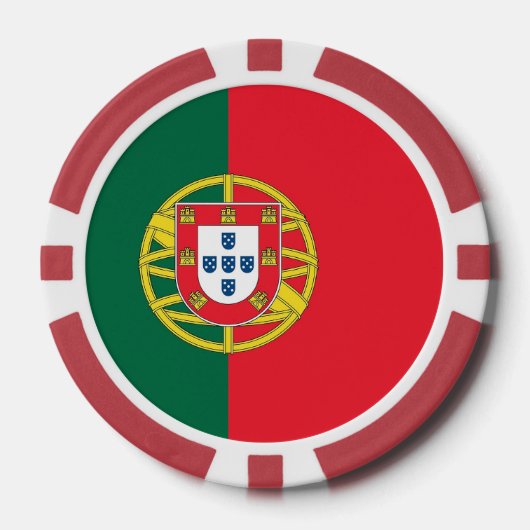 Poker Chips mit der portugiesischen Flagge (Vorderseite)