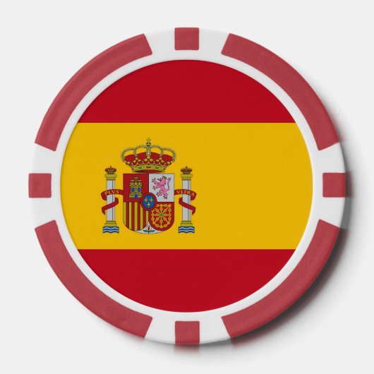 Poker-Chips mit der spanischen Flagge Pokerchips (Vorderseite)