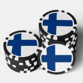Poker-Chips mit finnischer Flagge Pokerchips (Stapel)