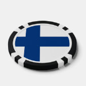Poker-Chips mit finnischer Flagge Pokerchips (Einzeln)