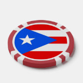 Poker Chips mit Flag von Puerto Rico (Einzeln)