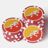 Poker-Chips mit Flagge Bhutans Pokerchips (Stapel)