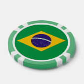 Poker Chips mit Flagge Brasiliens (Einzeln)