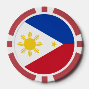 Poker-Chips mit Flagge der Philippinen Pokerchips
