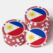 Poker-Chips mit Flagge der Philippinen Pokerchips (Stapel)